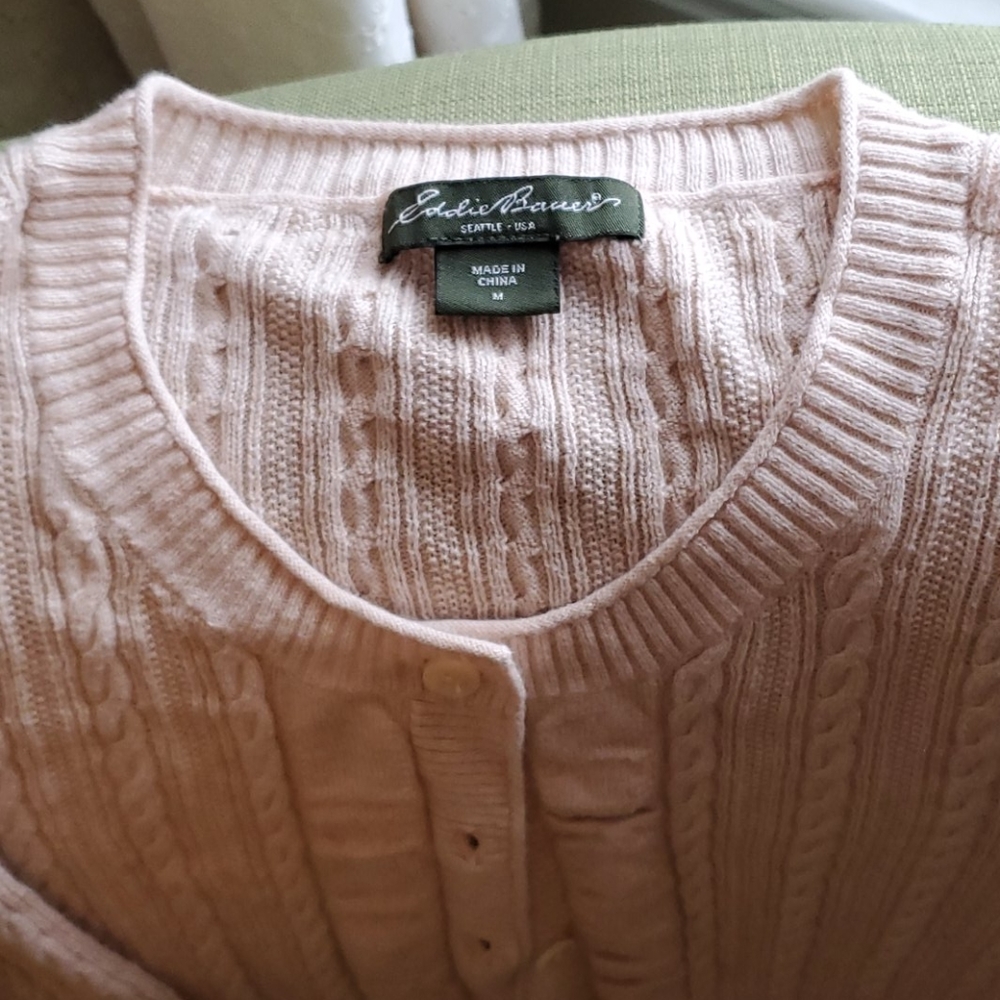 Cream button-front cardigan - Picture 3 of 4